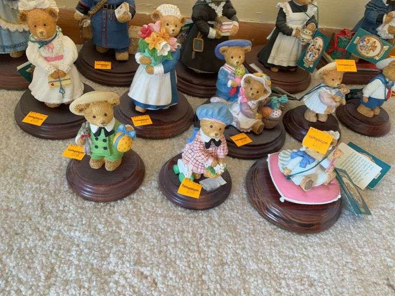 (13) Upstairs Downstairs Bears Figurines