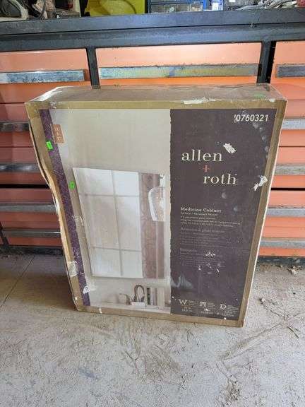 Allen Roth Medicine Cabinet in Box - Kaufman Realty & Auctions