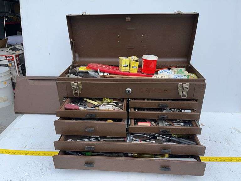 Toolbox with Variety of Tools