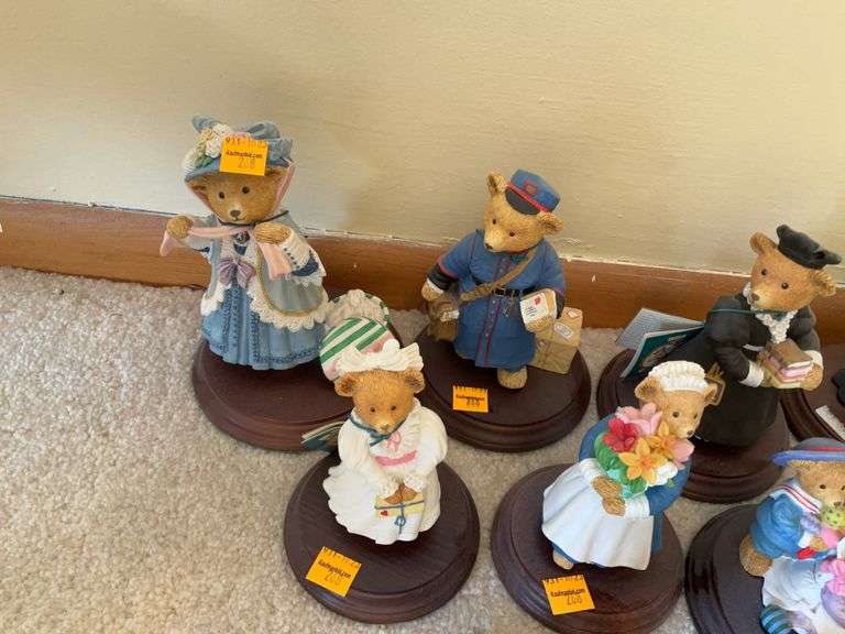 (13) Upstairs Downstairs Bears Figurines