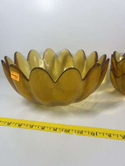 Vintage Blenko Lotus Bowl Set