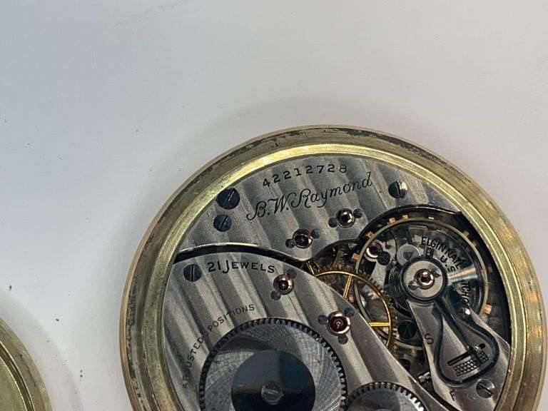 B.W. Raymond 21 Jewel Elgin Pocket Watch