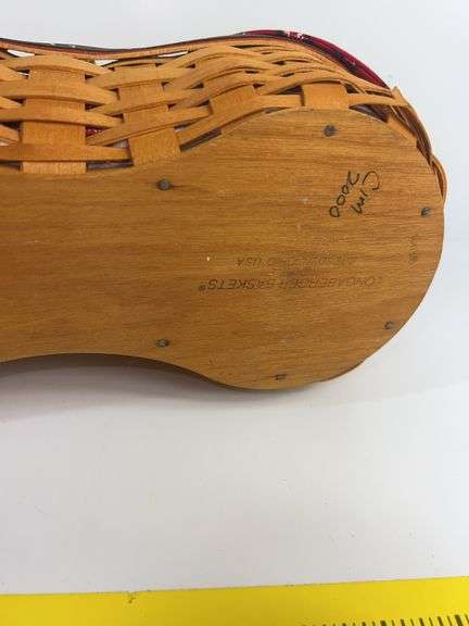 Longaberger Shaker Taker Basket and 2 Crocks