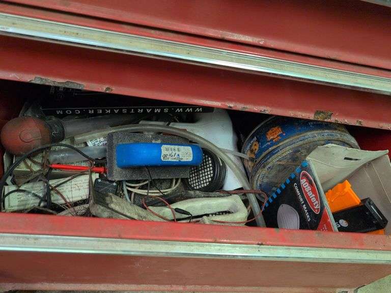 Homak 2-piece tool chest on wheels with contents