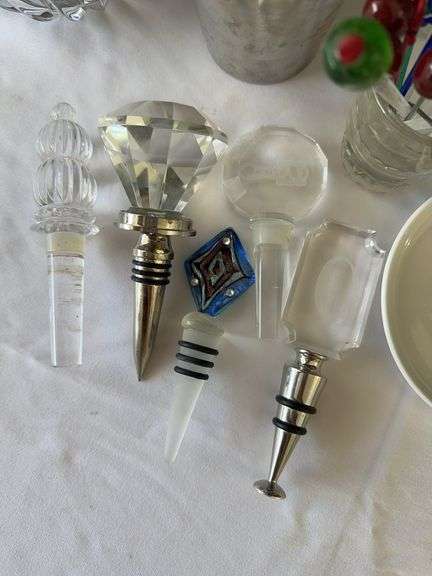 Zecchin Pitcher, (2) Shakers, Glass Bottle, Ice Bucket, (6) Wine Glasses, (4) Margarita Glasses, and