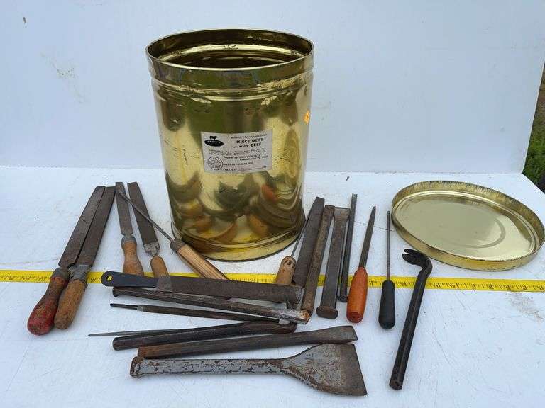 Bucket with Files and Chisels