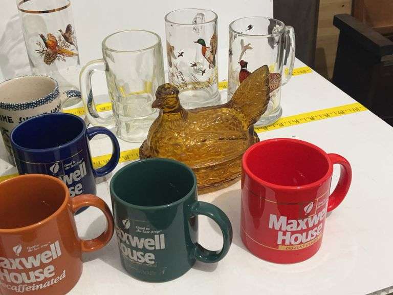 Glasses, Mugs, Hen on a Nest, Duck Decorations