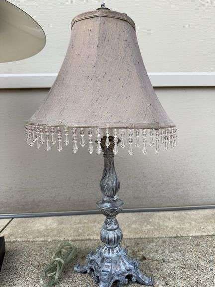 Modern Geometric Lamp and a misc. Lamp