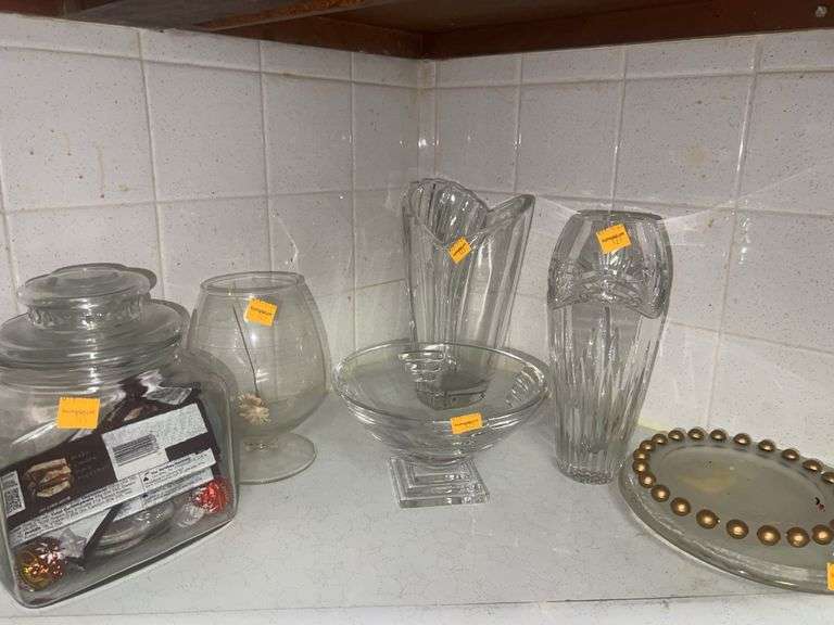 Assortment of Clear Glassware