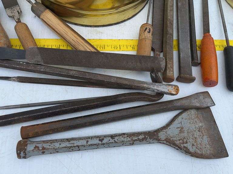 Bucket with Files and Chisels