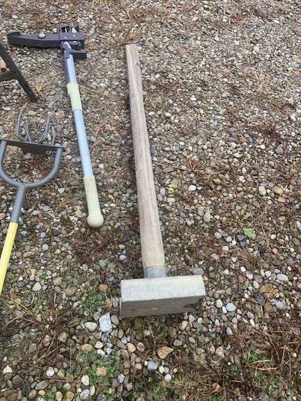 Post hole digger, tamper, extended trimmer, carriers, and more