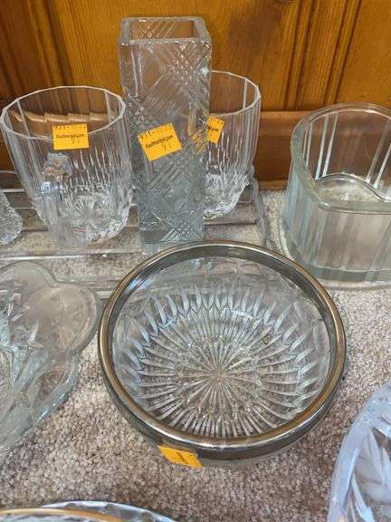 Assortment of Clear Glassware
