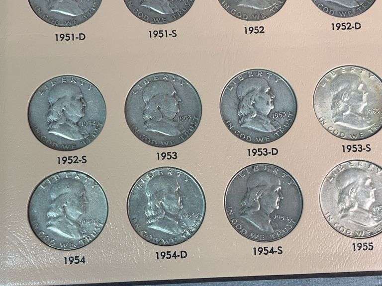 1948-1964 Franklin Silver Half Complete Set