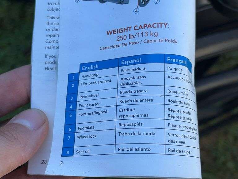 K1 Standard Wheelchair