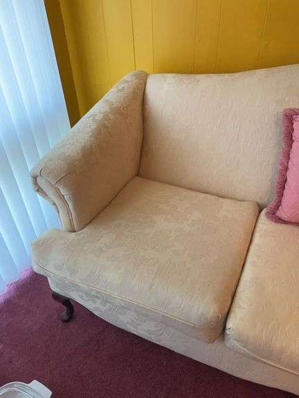 Victorian Style 3 Cushion Sofa and Pillows