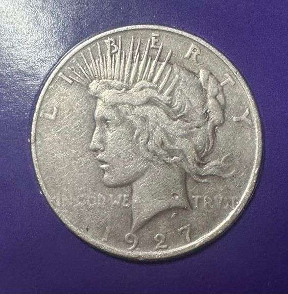 Lot of Two (2) Peace Silver Dollars with Commemorative Cards & Stamps