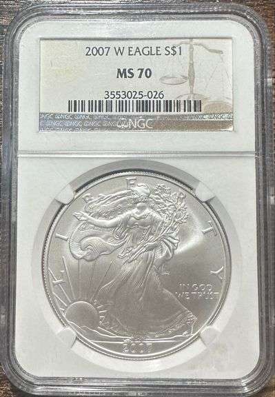 2007-W NGC MS70 $1 American Silver Eagle