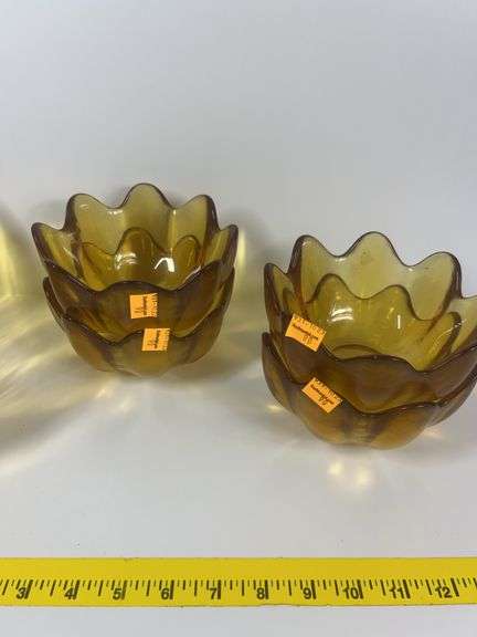 Vintage Blenko Lotus Bowl Set