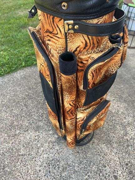 Leopard Print Golf Bags with Clubs