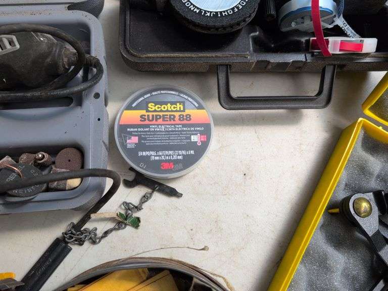 Dremel tool kit, label maker, stencils, and more