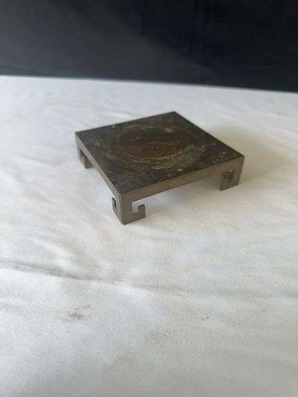 (2) Vases, (12) Napkin Rings, Waterford Crystal Clock, Leather Leaf, and other misc.