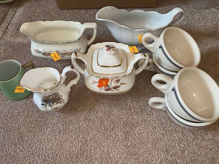 Assortment of Ironstone China, Homer Laughlin Cups