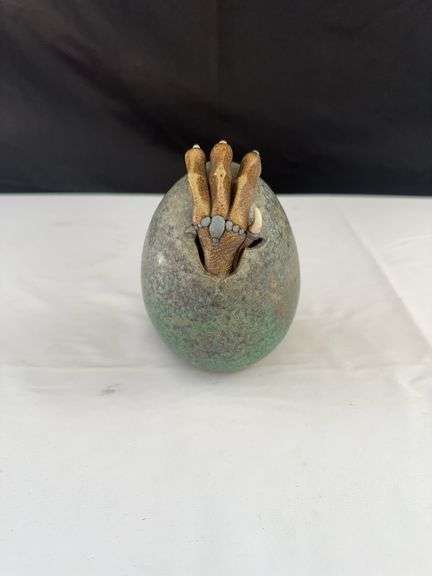 Ceramic and Porcelain Dragon Egg Decor