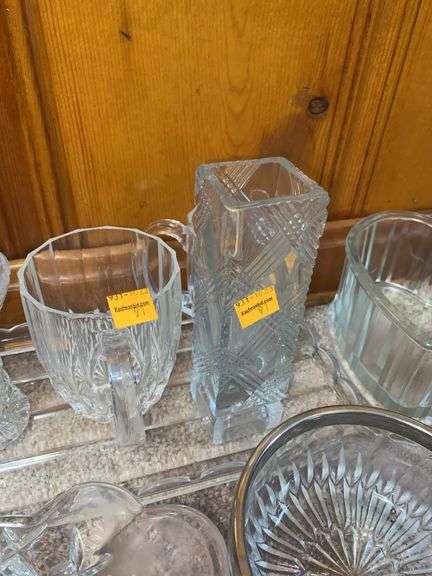 Assortment of Clear Glassware