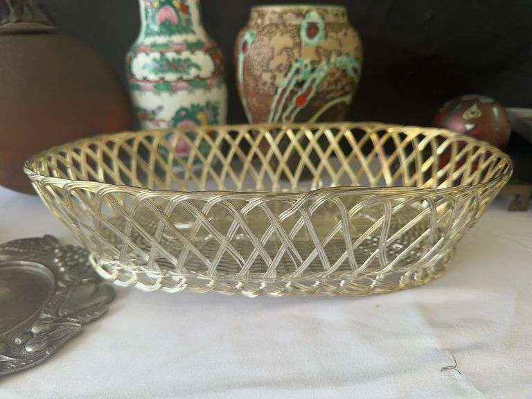 (2) Vases, (12) Napkin Rings, Waterford Crystal Clock, Leather Leaf, and other misc.