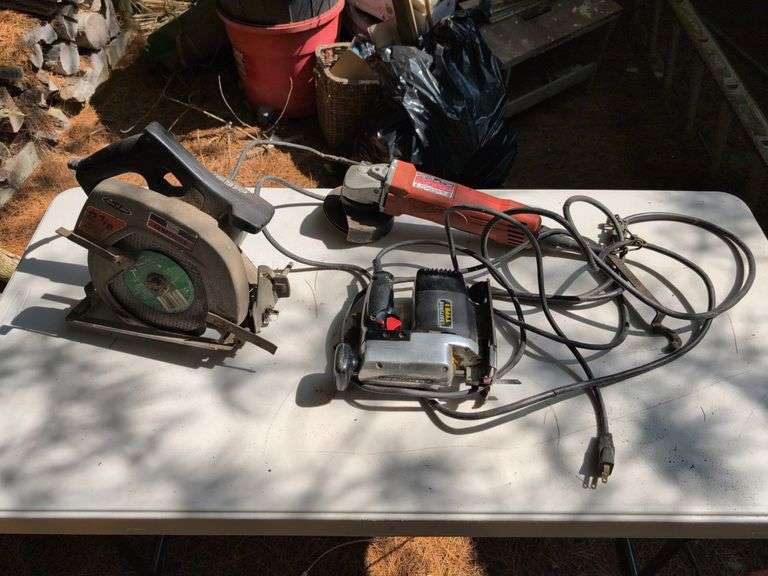 Craftsman 7" circular saw and jig saw and Milwaukee sander/grinder