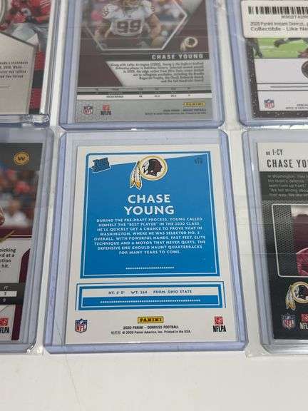 (6) Chase Young Football Trading Cards