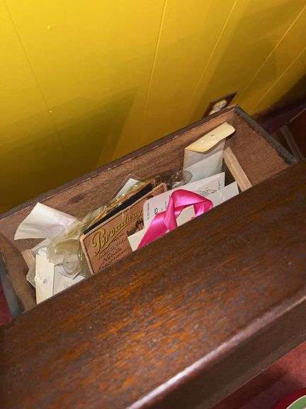 Sewing Stand with Contents, Sewing Box with Contents, Sewing Supplies