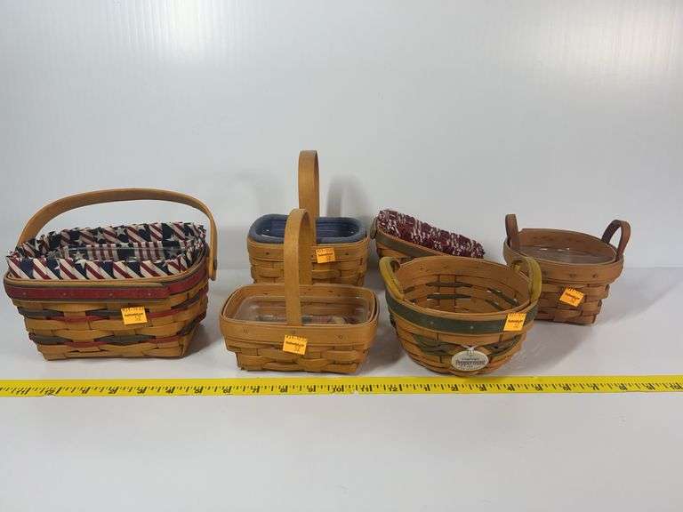 Longaberger Salt and Pepper Shaker Basket, Divided Basket, Herb Baskets