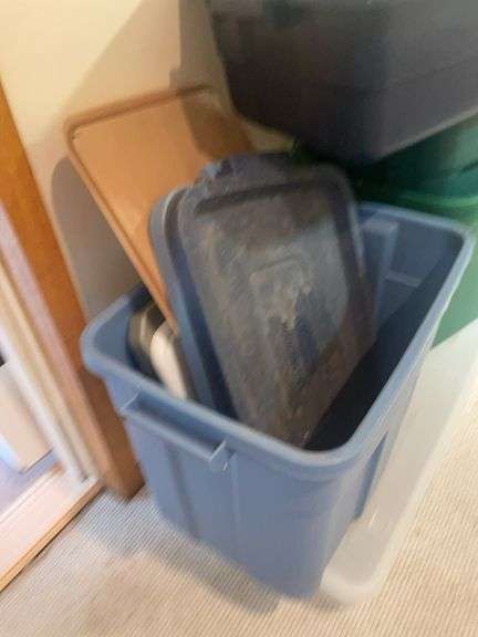 Assortment of storage totes