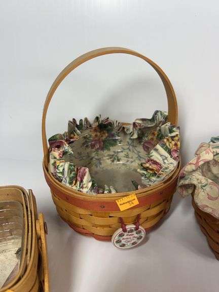 Longaberger Inaugural Basket, Wall Hanging Basket, Dresden Basket, Herb Baskets