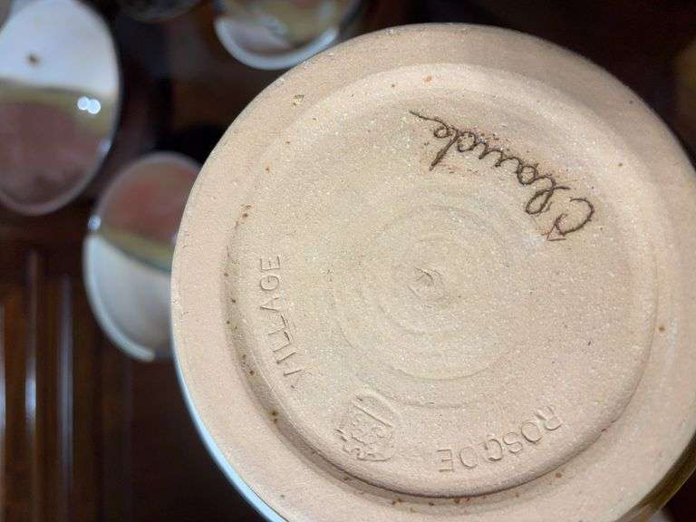 (6) pottery dishes - some from Roscoe Village