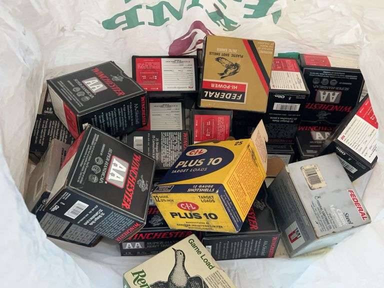 Empty 12 Gauge Shell Boxes and Casings