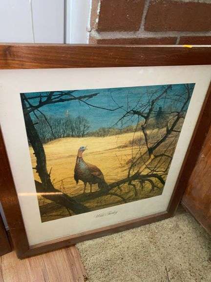 (2) Wild Turkey Framed Oil Paintings by Ken Davies