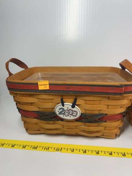2000 Longaberger All American Sparkler Basket, Longaberger Tow Your Boat Basket, (2) Small Longaberg