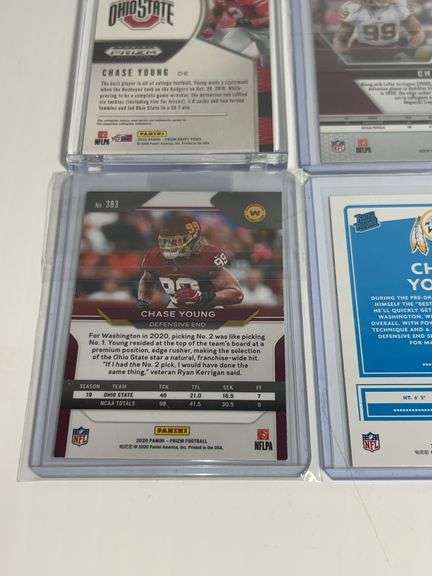 (6) Chase Young Football Trading Cards