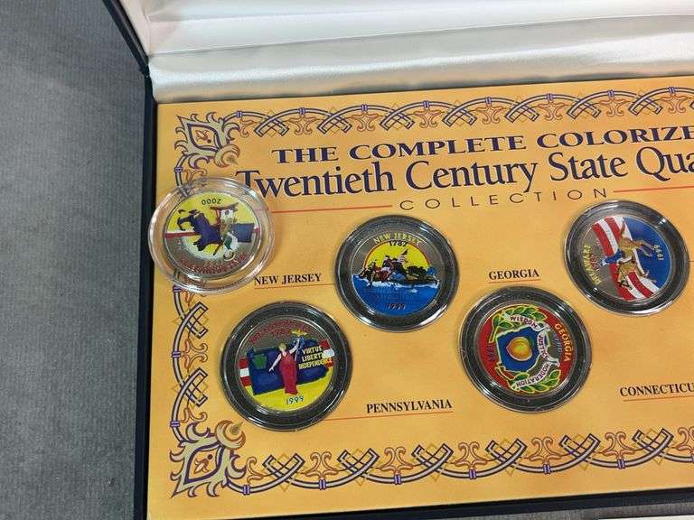 Colorized 20th Century State Quarters