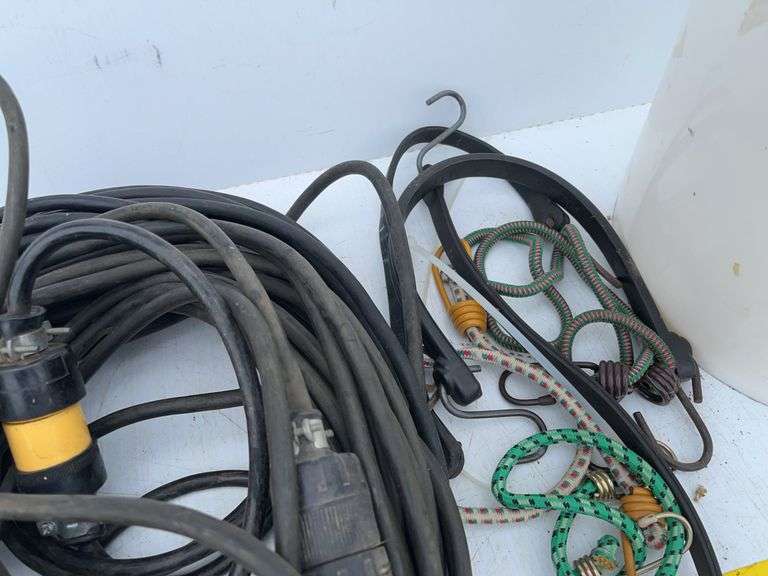 Bucket with Extension Cord and Handtools