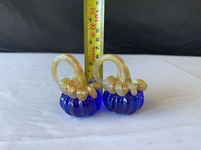 (5) Glass Pumpkins