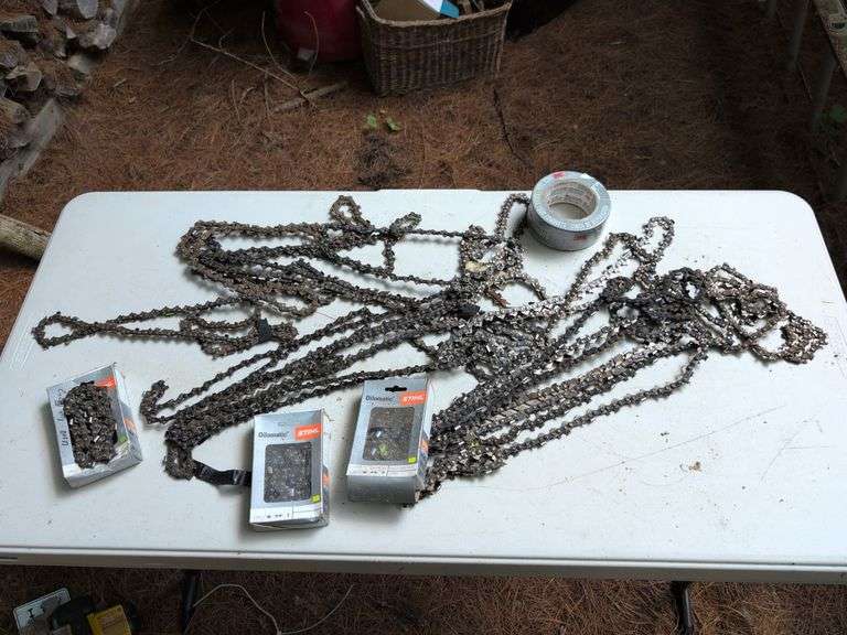 Assortment of chain saw chains