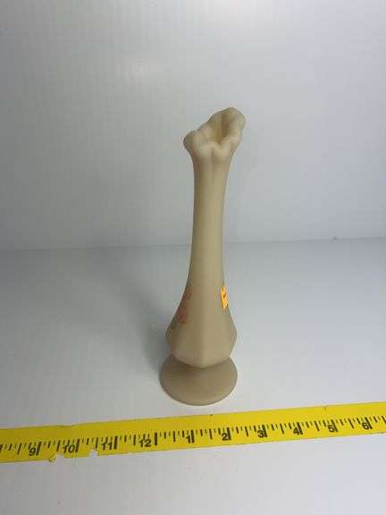 Fenton Custard Satin Bud Vase