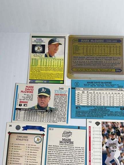 (19) Mark McGuire Baseball Cards