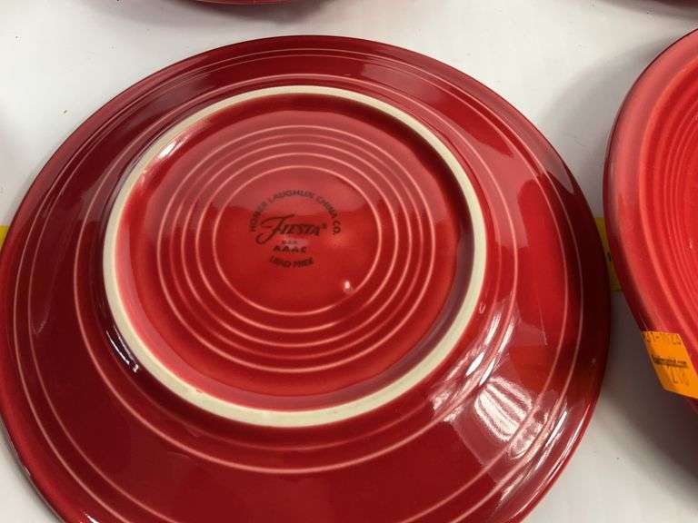 (8) Red Fiesta Ware Dishes