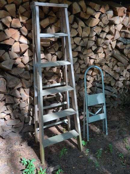 6' wooden ladder and step ladder