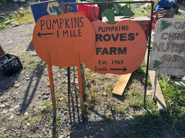 Pumpkin signs and Signage