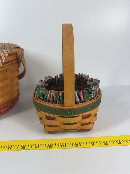 Longaberger Happy Easter Basket, 1999 Longaberger Collectors Club Homestead Basket, Longaberger Smal